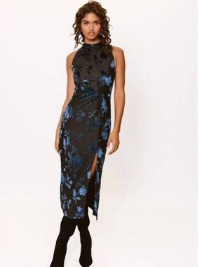Hutch Darby Sleeveless Velvet Burnout MIDI Dress Size XL NEW